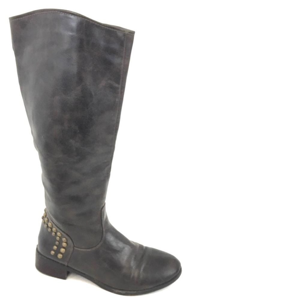 GUESS Brown Leather Knee High Boots